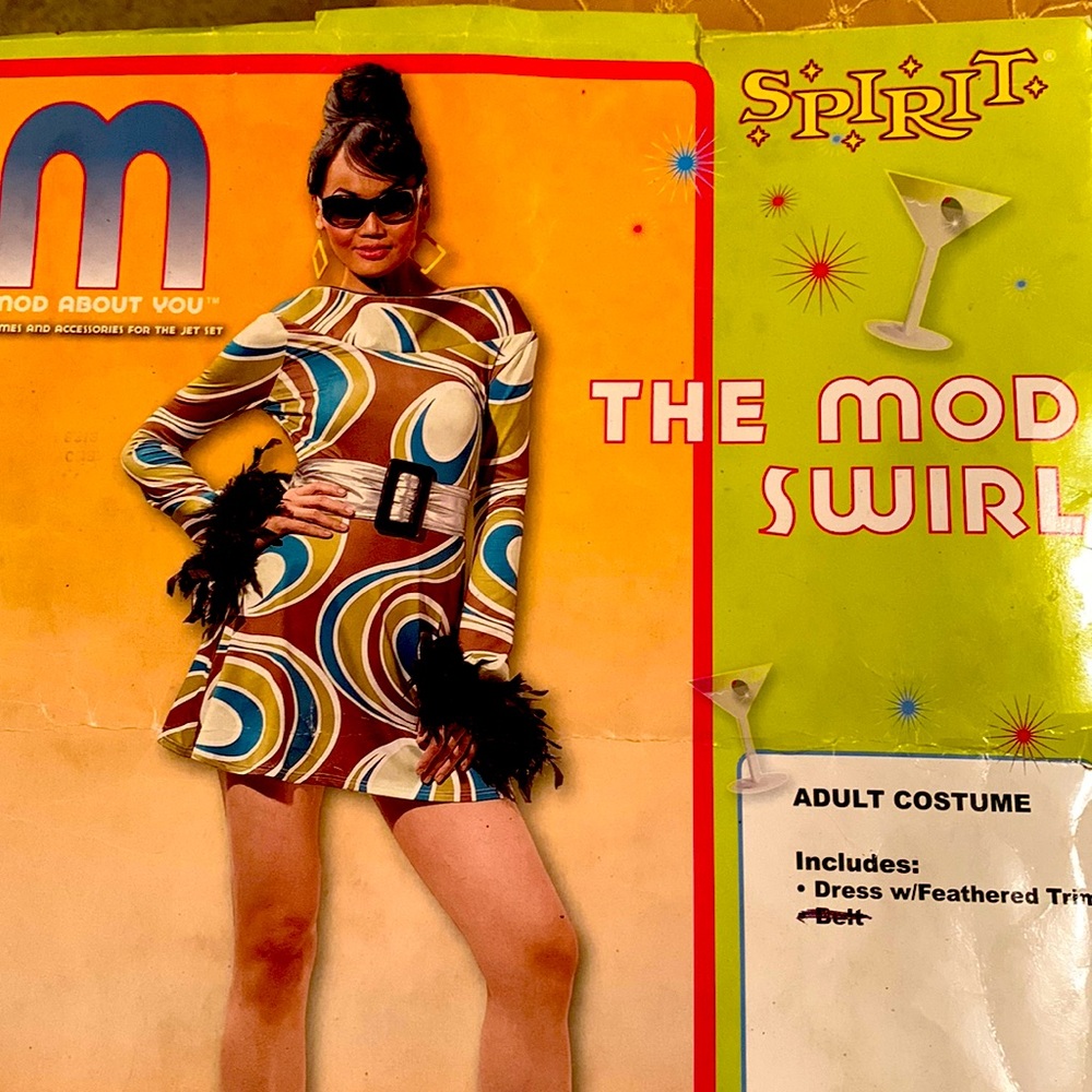Halloween Adult Women’s Costume The Mod Swirl Dress